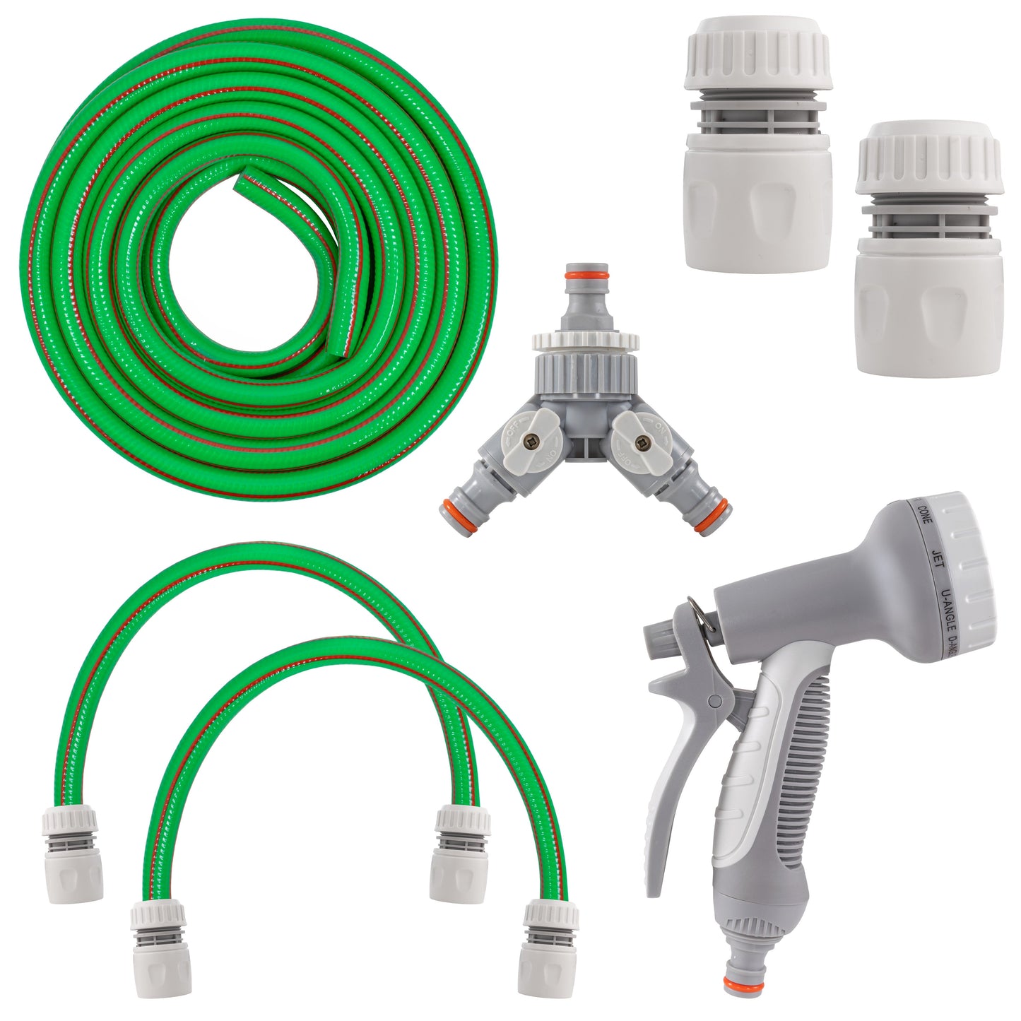 Hot & Cold Dog Shower Wash Kit with Water Sprayer & Valved Mixer, Green
