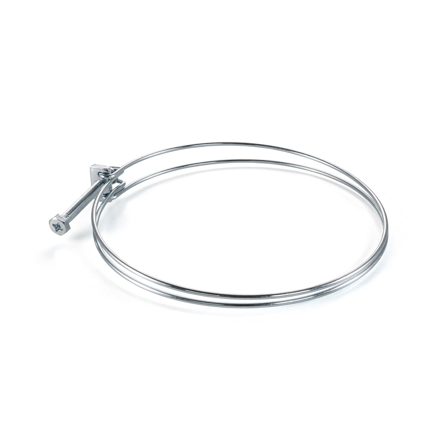 Galvanised Steel Double Wire Hose Clamps, 148mm-155mm