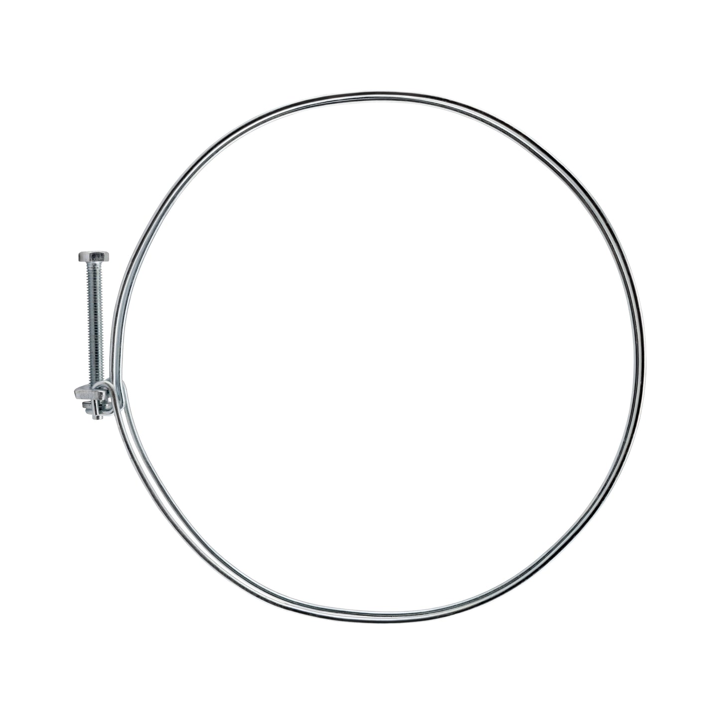 Galvanised Steel Double Wire Hose Clamps, 153mm-160mm