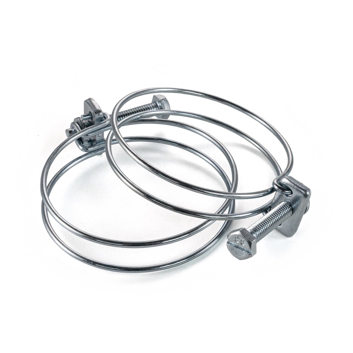 Galvanised Steel Double Wire Hose Clamps, 38mm-43mm