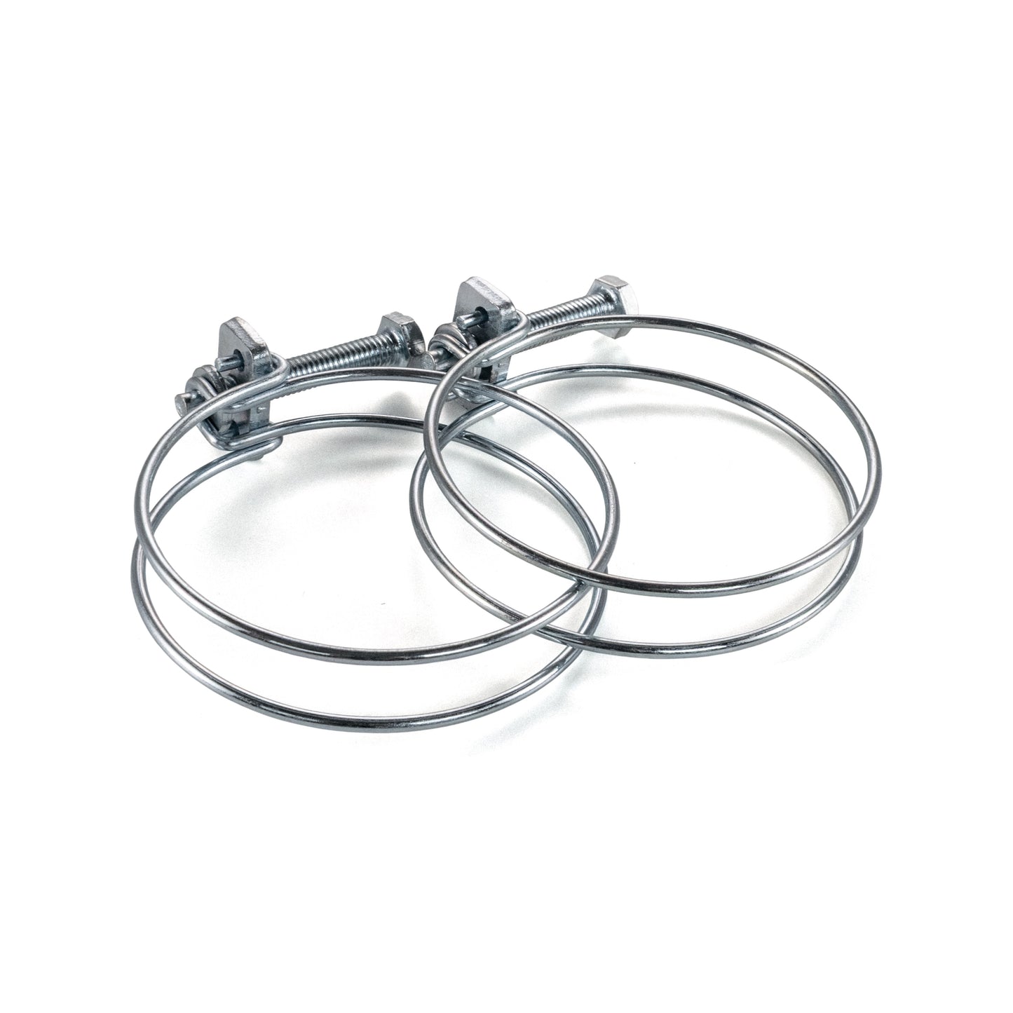 Galvanised Steel Double Wire Hose Clamps, 38mm-43mm