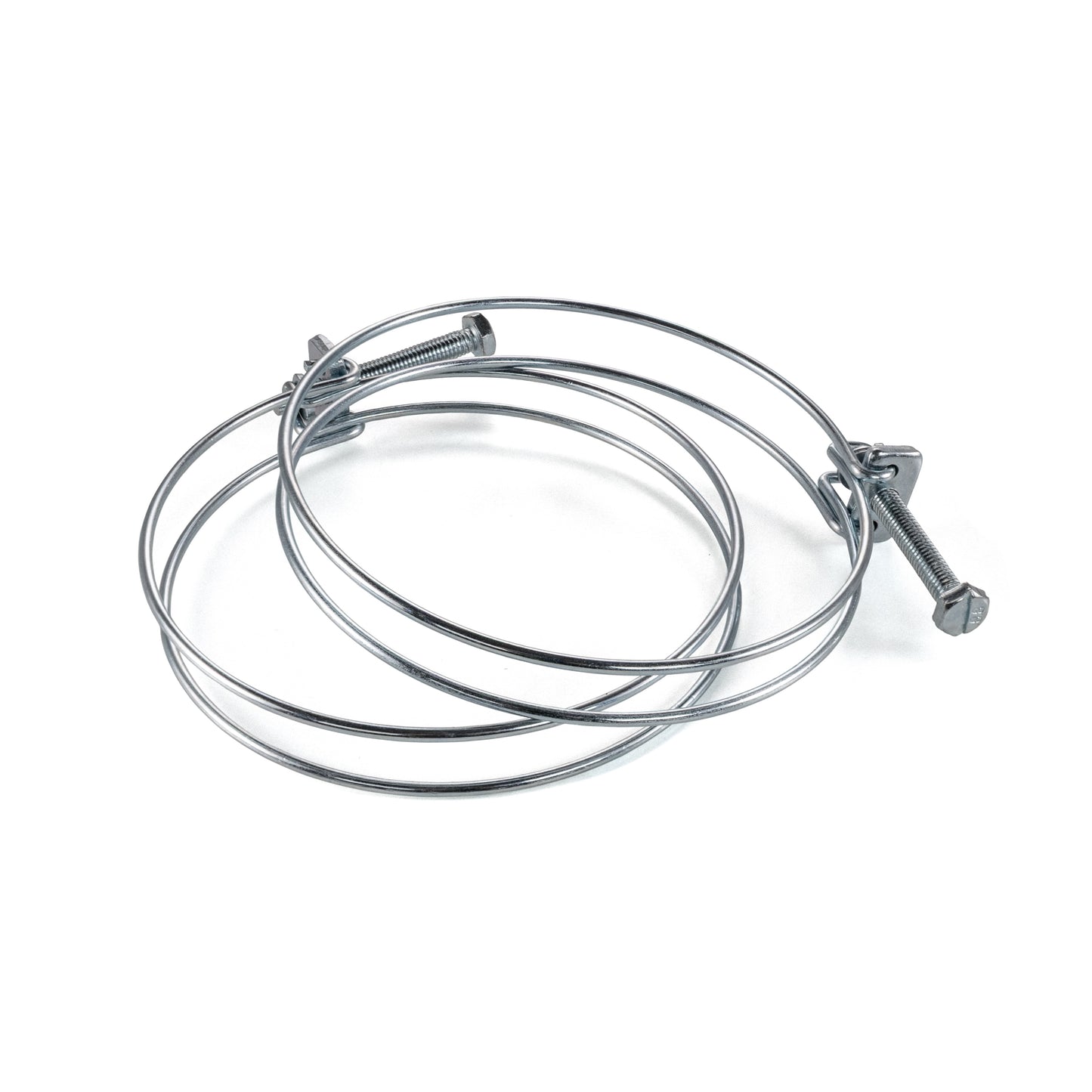 Galvanised Steel Double Wire Hose Clamps, 75mm-80mm