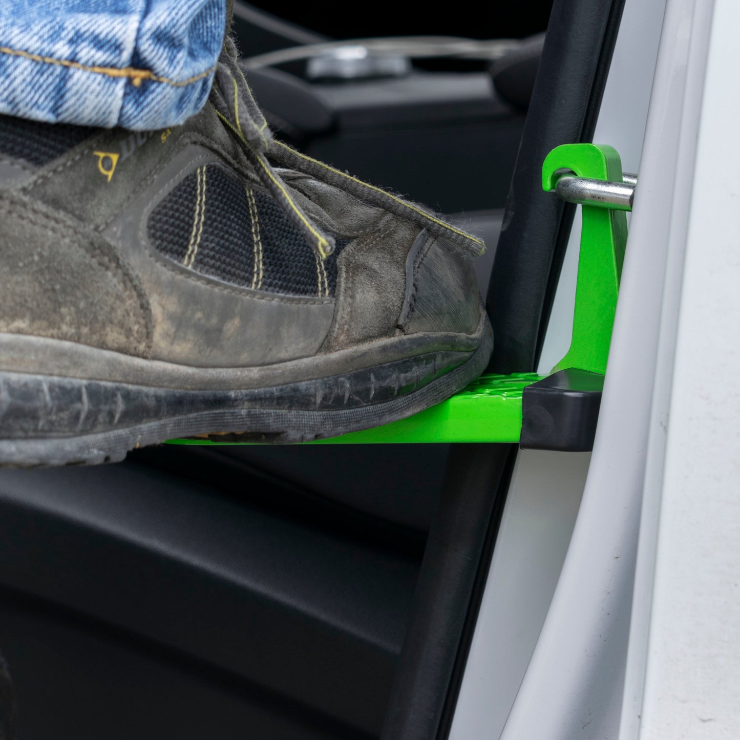 Type A Vehicle Car Door Step Up Ladder, Green