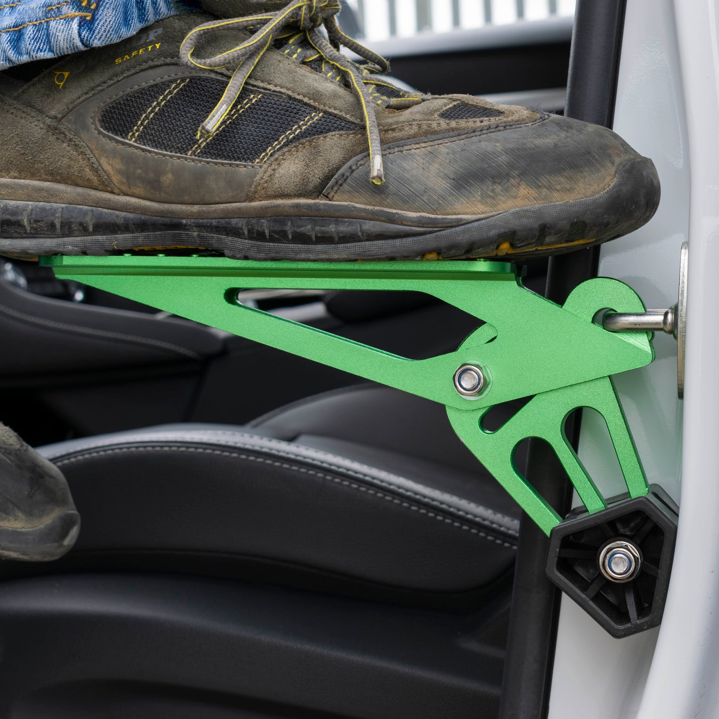 Type D Vehicle Car Door Step Up Ladder, Green