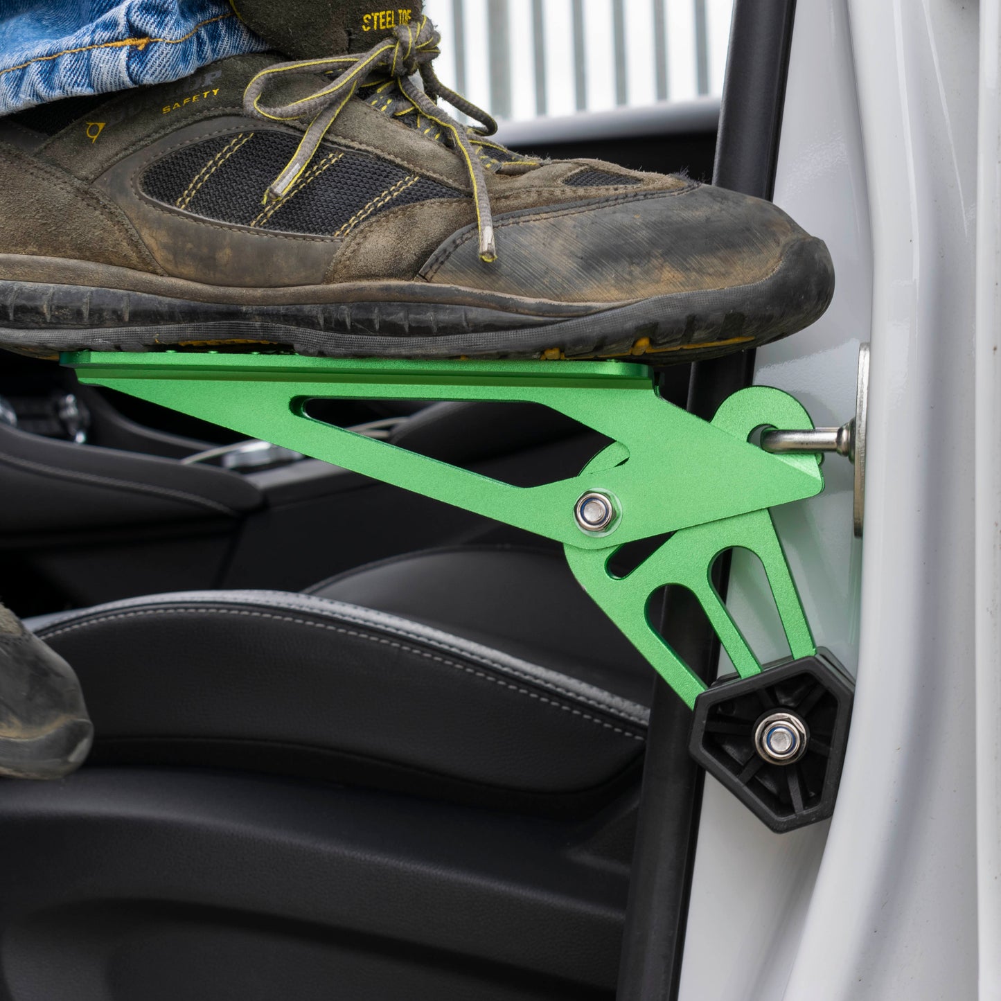 Type D Vehicle Car Door Step Up Ladder, Green