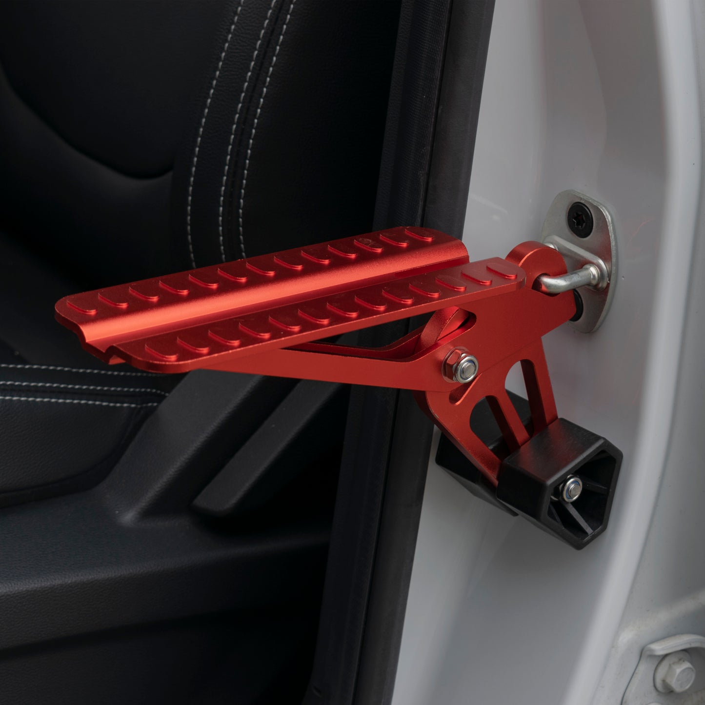 Type D Vehicle Car Door Step Up Ladder, Red