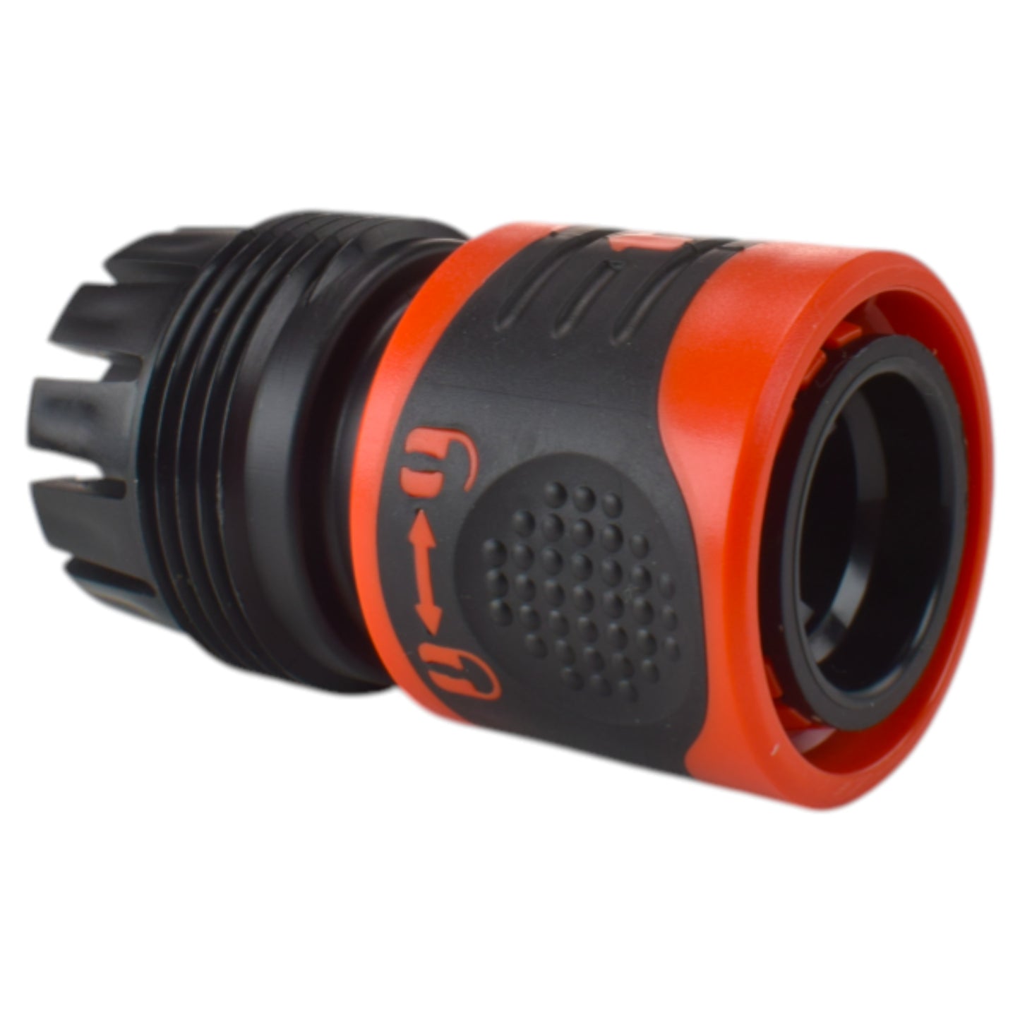 1/2" & 3/4" Female Hose Connector - Lockable Design, Black