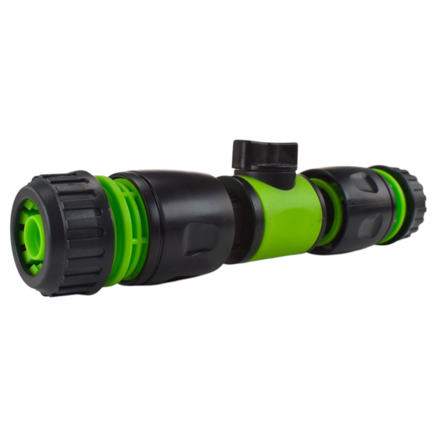 In-Line Valve with Quick Connectors - 6 Piece Set, Green & Black
