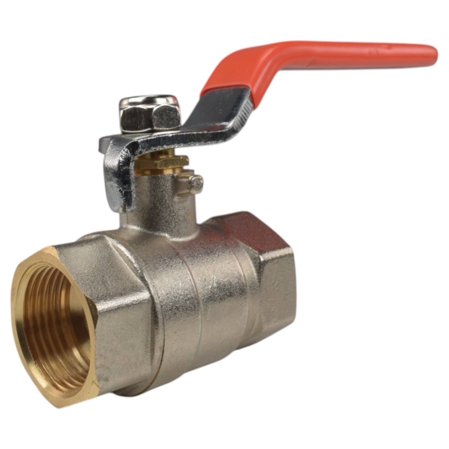 Female Nickel Plated Brass Lever Valve, 3/4"