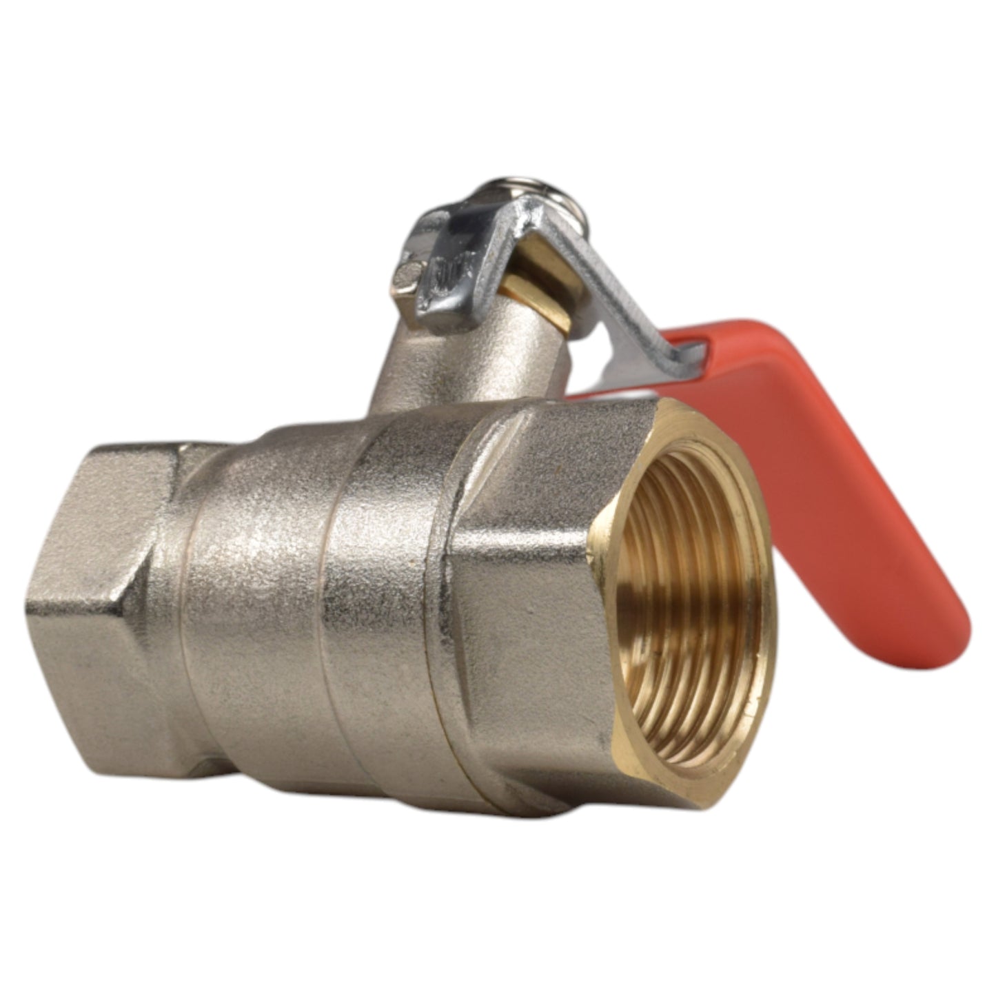 Female Nickel Plated Brass Lever Valve, 3/4"