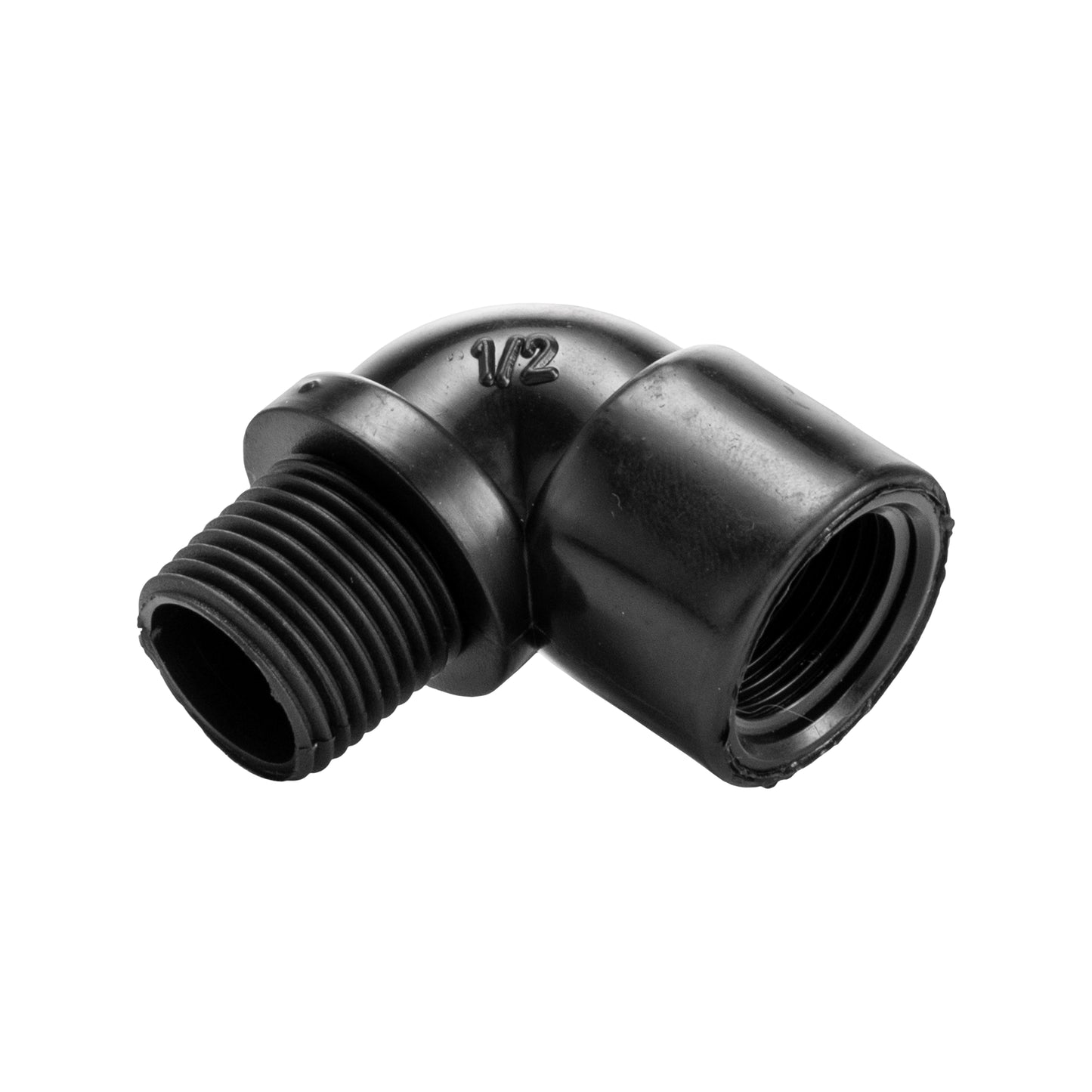 Polypropylene Male to Female BSP Threaded Elbow, 1/2"
