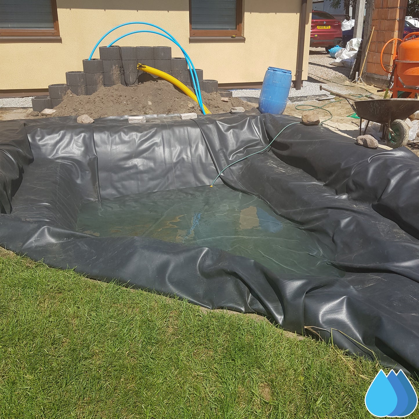 6m x 6m EPDM Rubber Pond Liner, 900 GSM