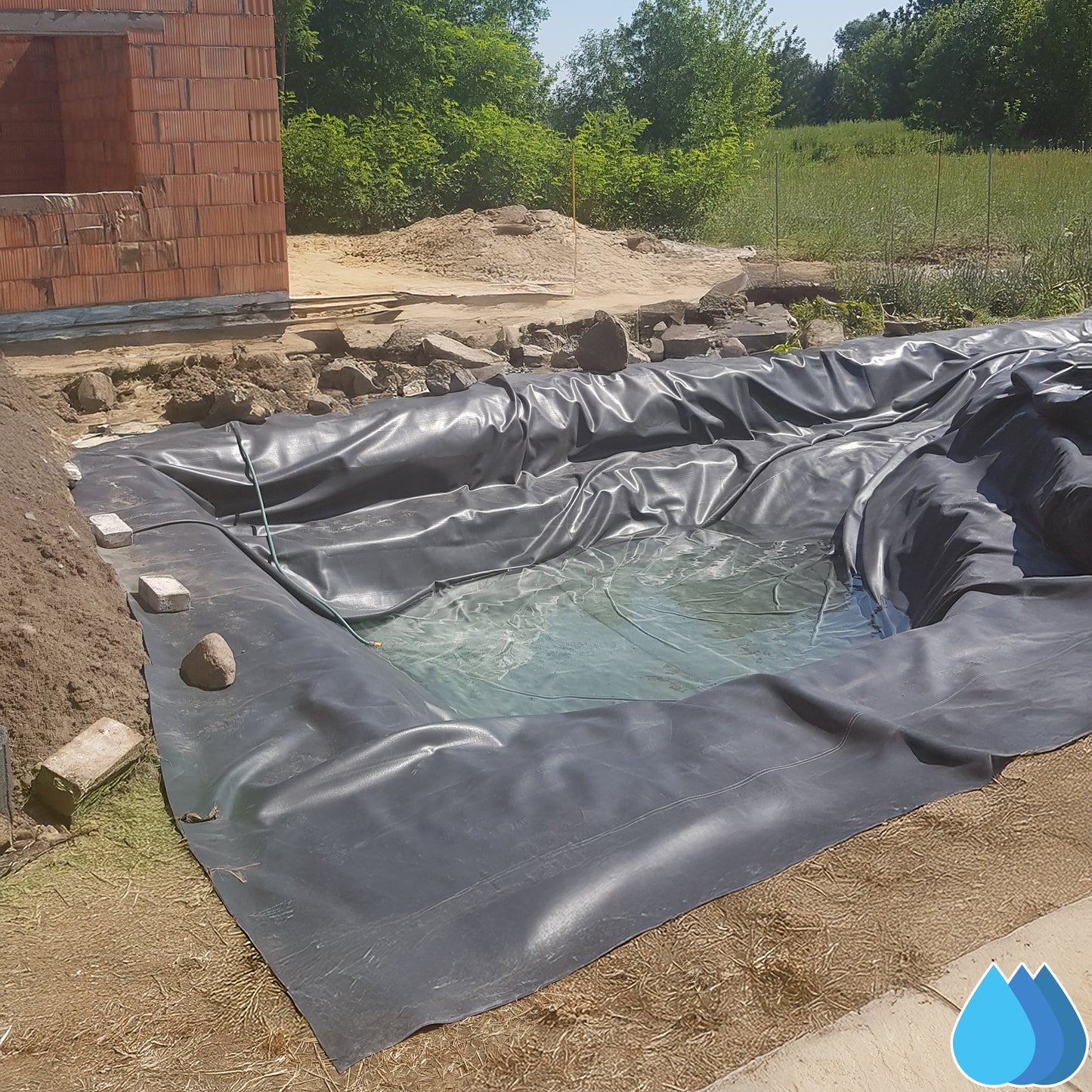 6m x 6m EPDM Rubber Pond Liner, 900 GSM