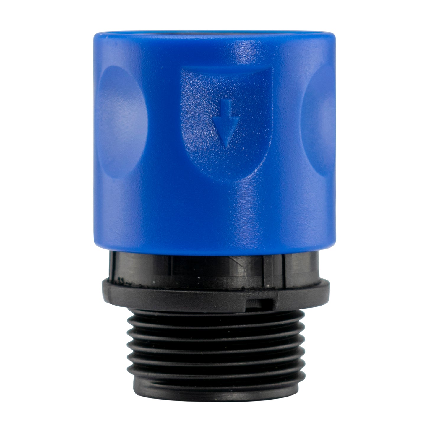 Female Hose Connector with 3/4" BSPM Thread, Blue