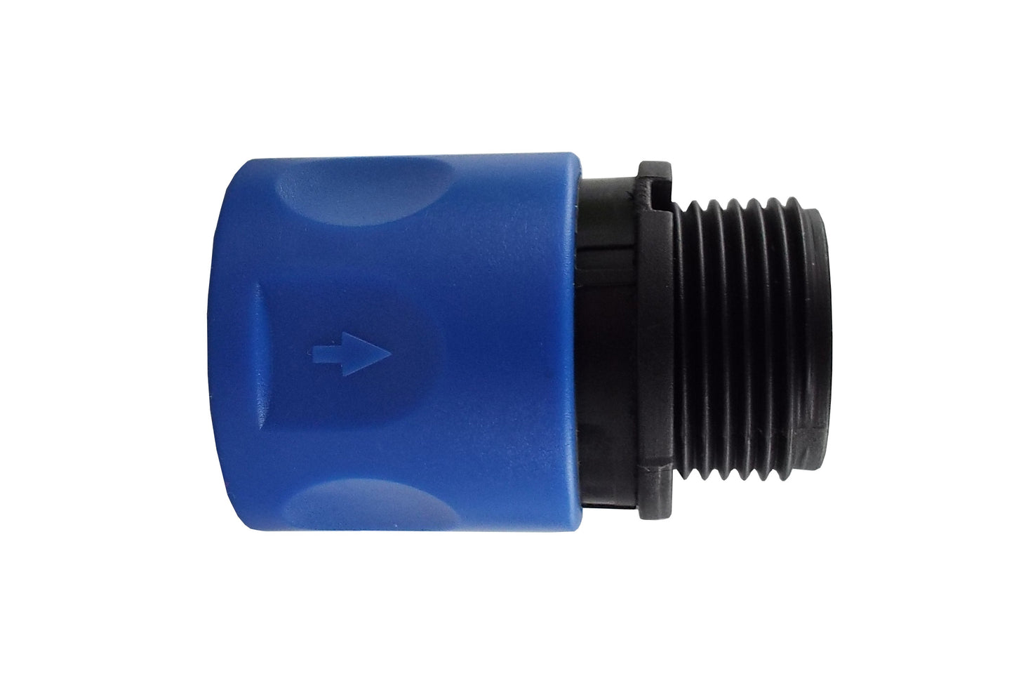 Female Hose Connector with 3/4" BSPM Thread, Blue