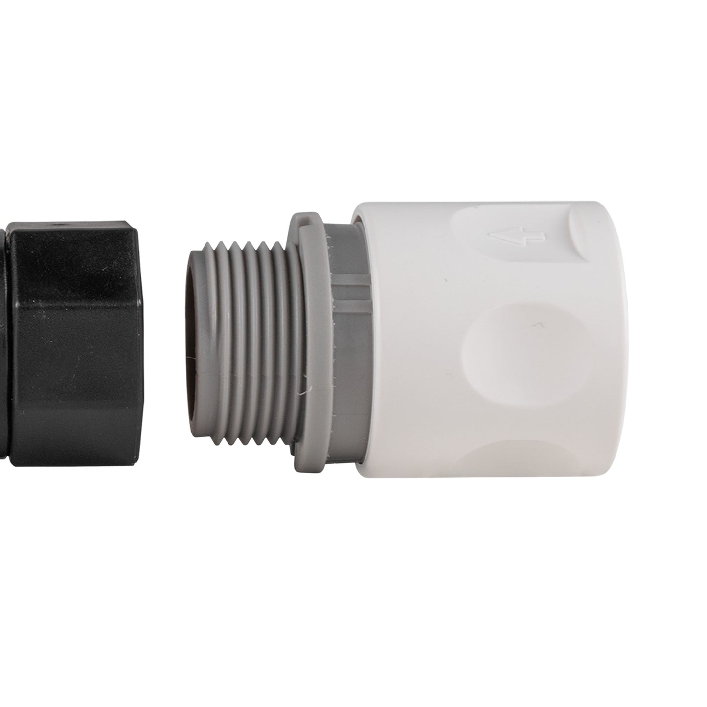 Female Hose Connector with 3/4" BSPM Thread, Grey