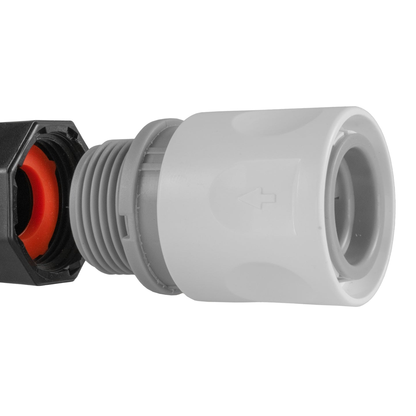 Female Hose Connector with 3/4" BSPM Thread, Grey