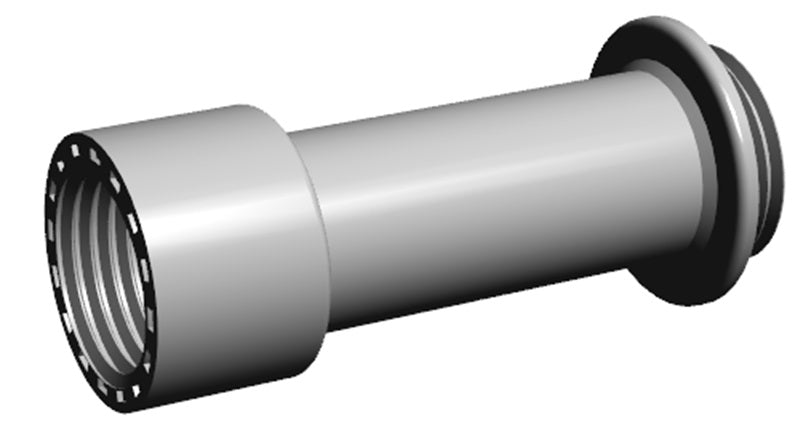 Male to Female Extended Water Butt Tank Adapter, 3/4"