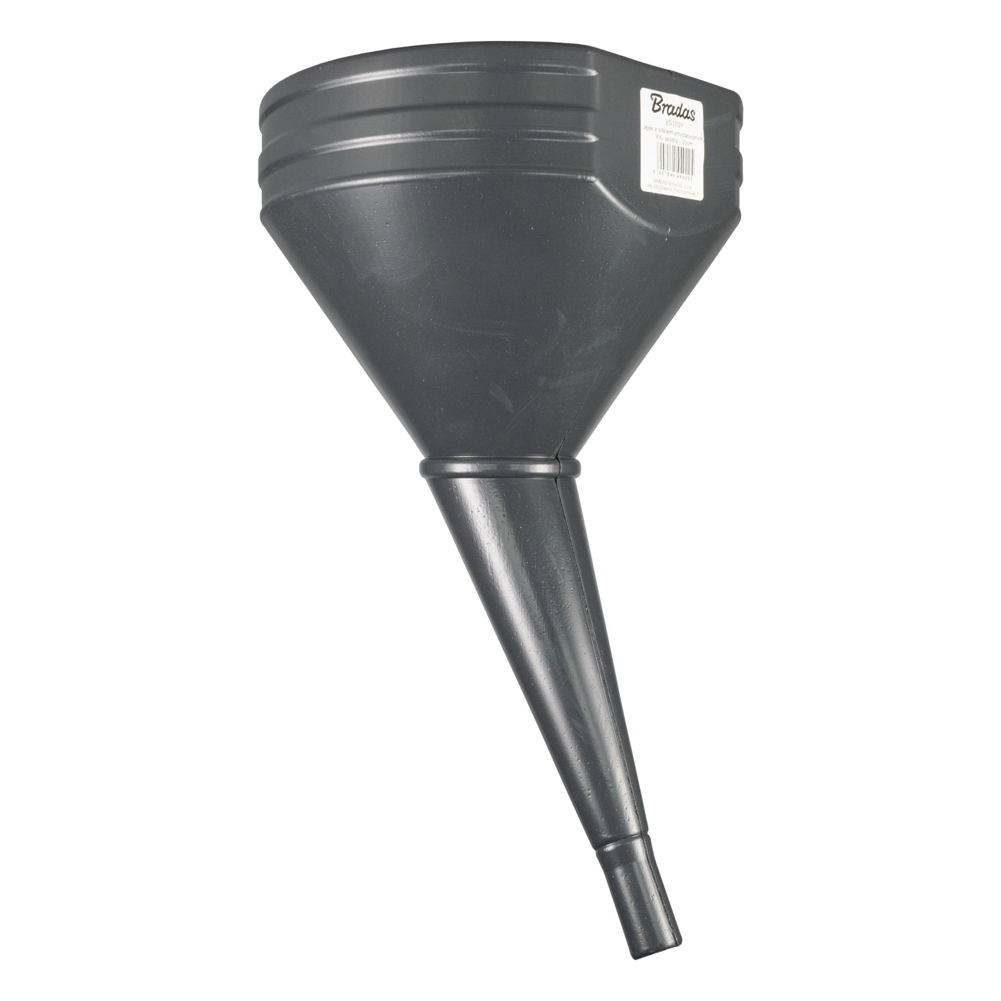 21cm Wide Mouthed Fuel Funnel with Angled Spout, Grey