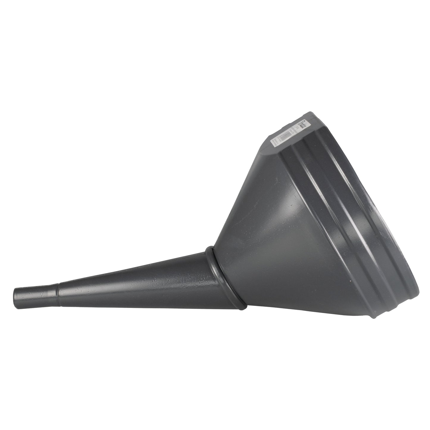 21cm Wide Mouthed Fuel Funnel with Angled Spout, Grey