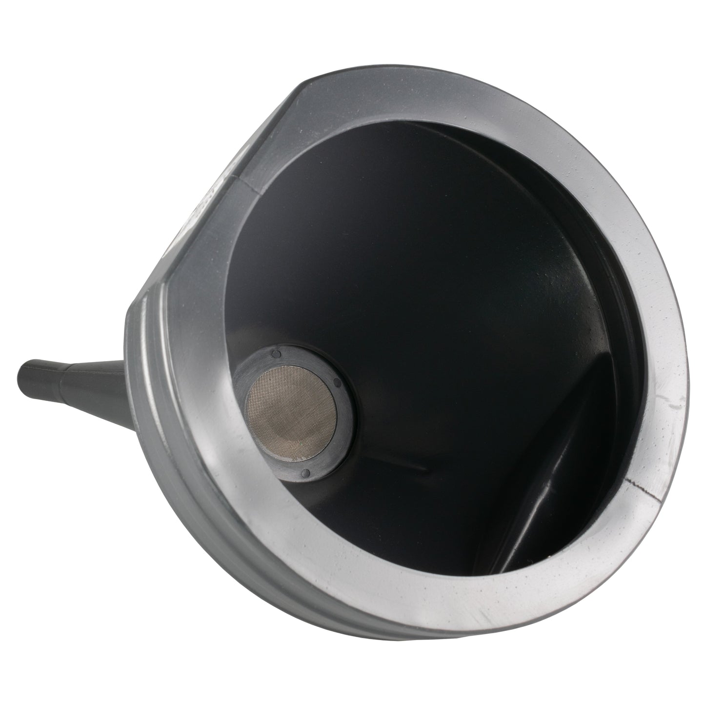 21cm Wide Mouthed Fuel Funnel with Angled Spout, Grey
