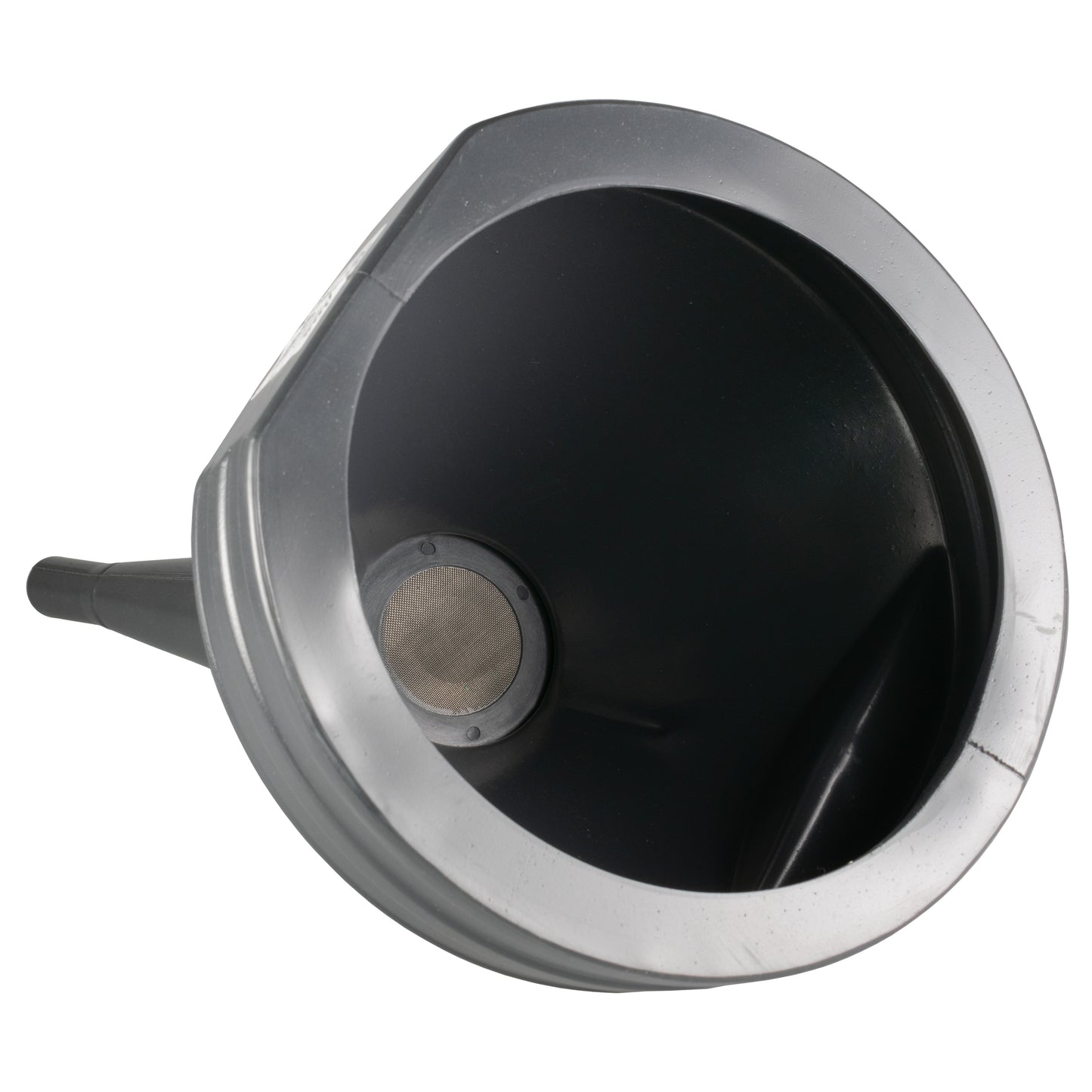 21cm Wide Mouthed Fuel Funnel with Angled Spout, Grey