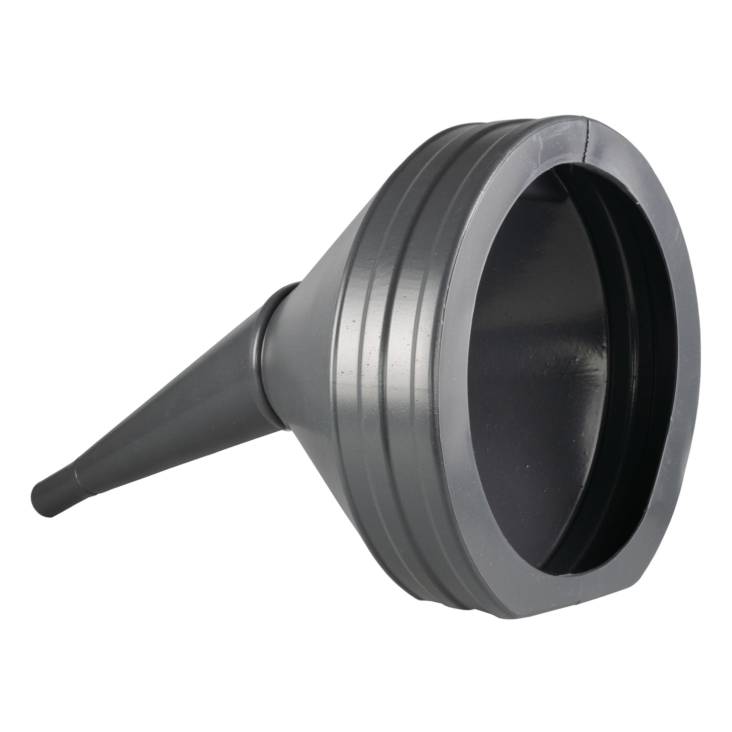 21cm Wide Mouthed Fuel Funnel with Angled Spout, Grey