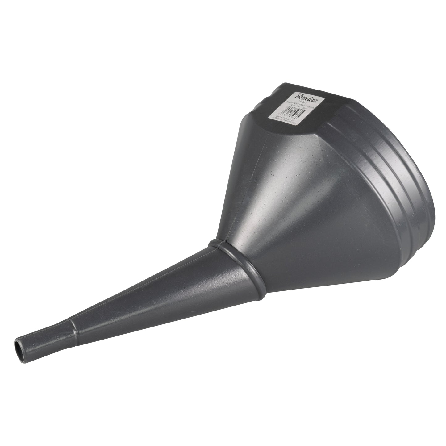 21cm Wide Mouthed Fuel Funnel with Angled Spout, Grey