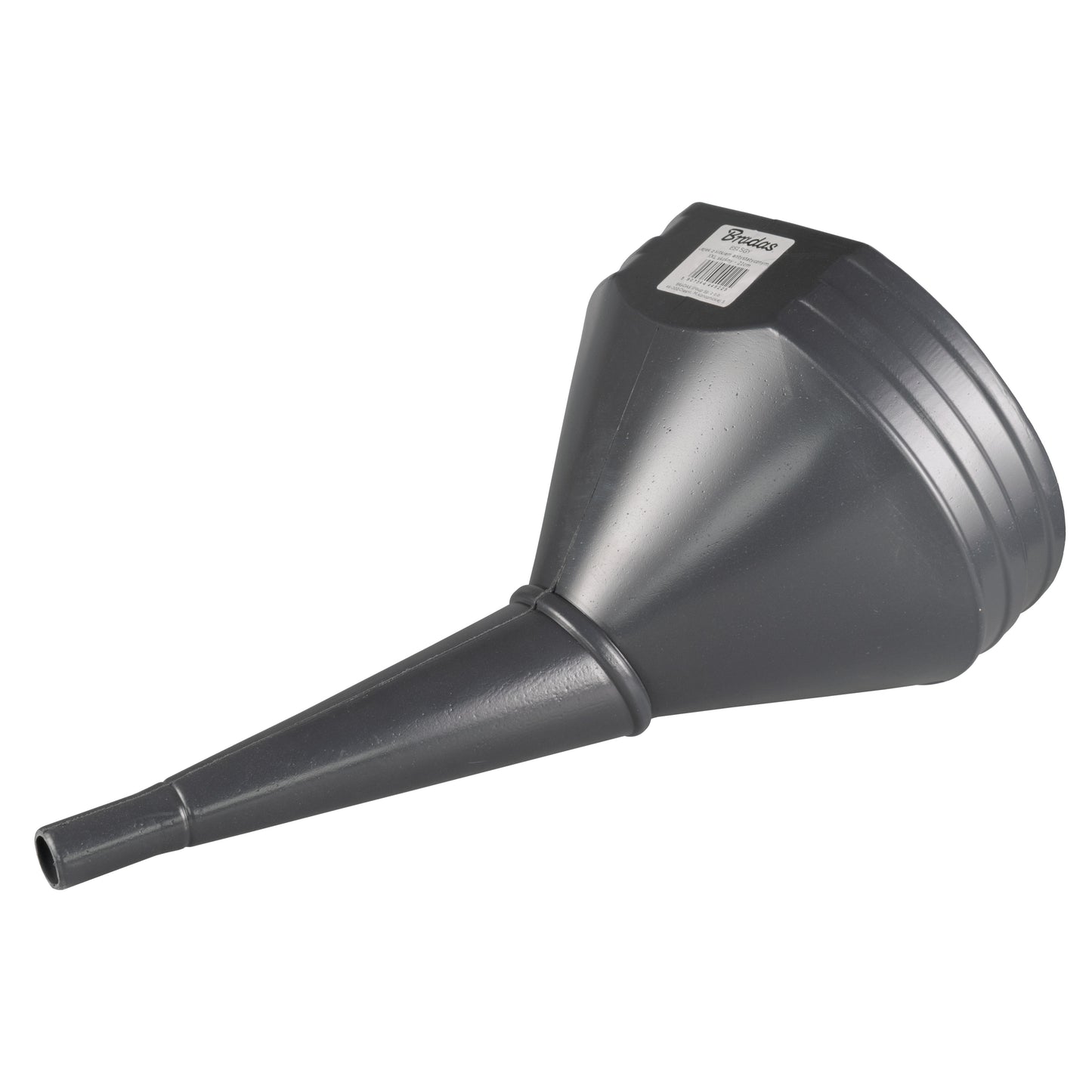 21cm Wide Mouthed Fuel Funnel with Angled Spout, Grey