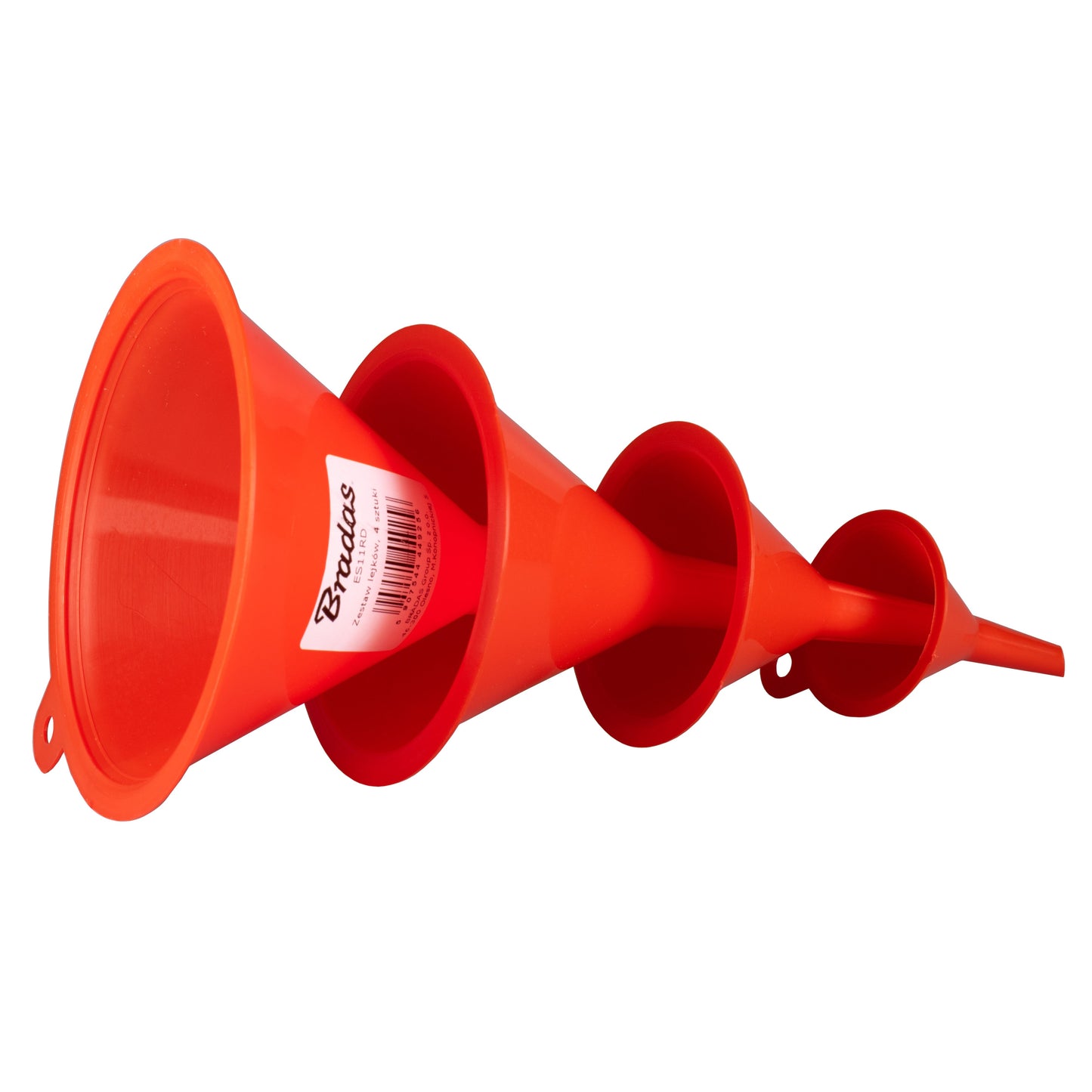 Pack of 4 Nested Home & Vehicle Funnels, Red