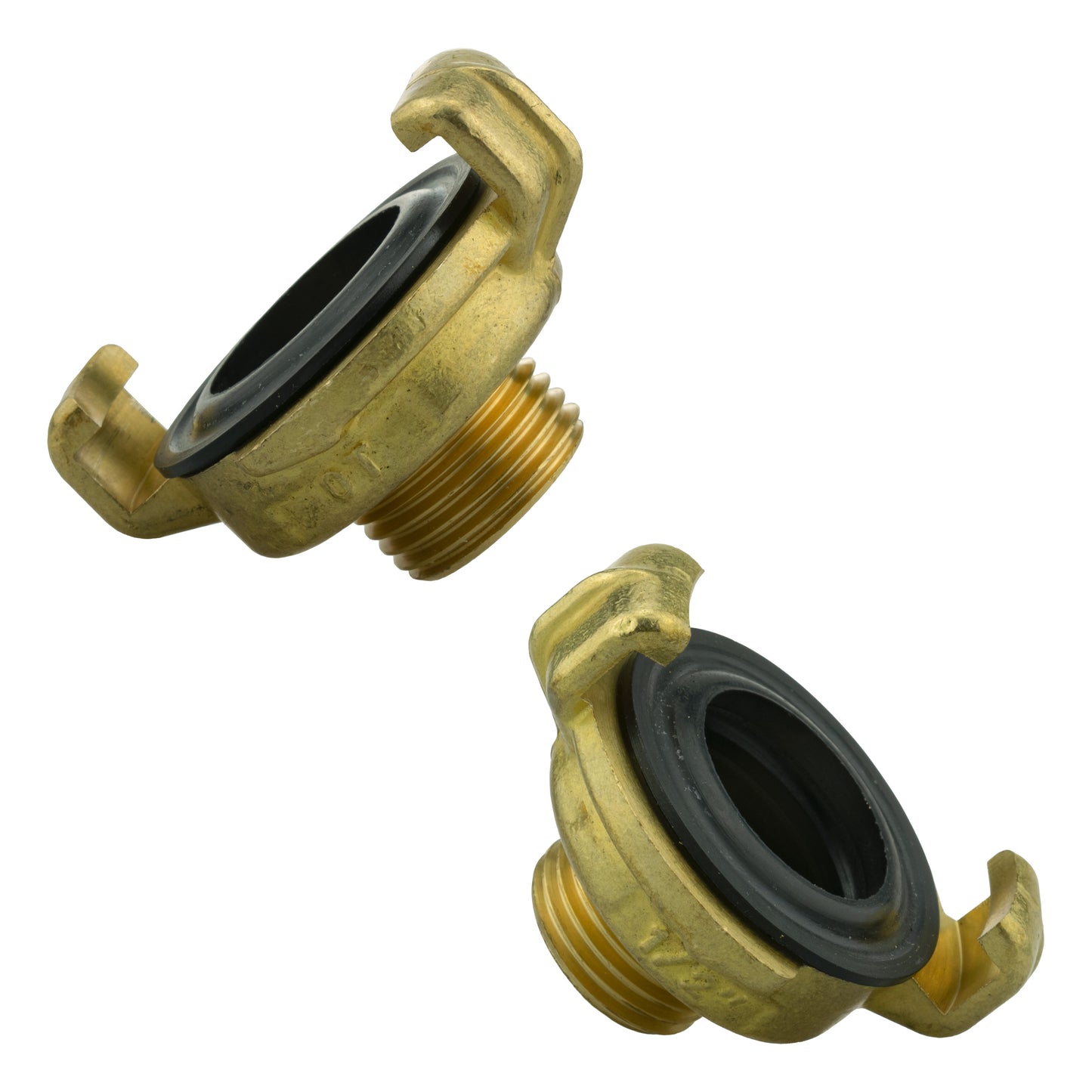 Brass GEKA Style Claw Hose Connector, 1/2" BSPM
