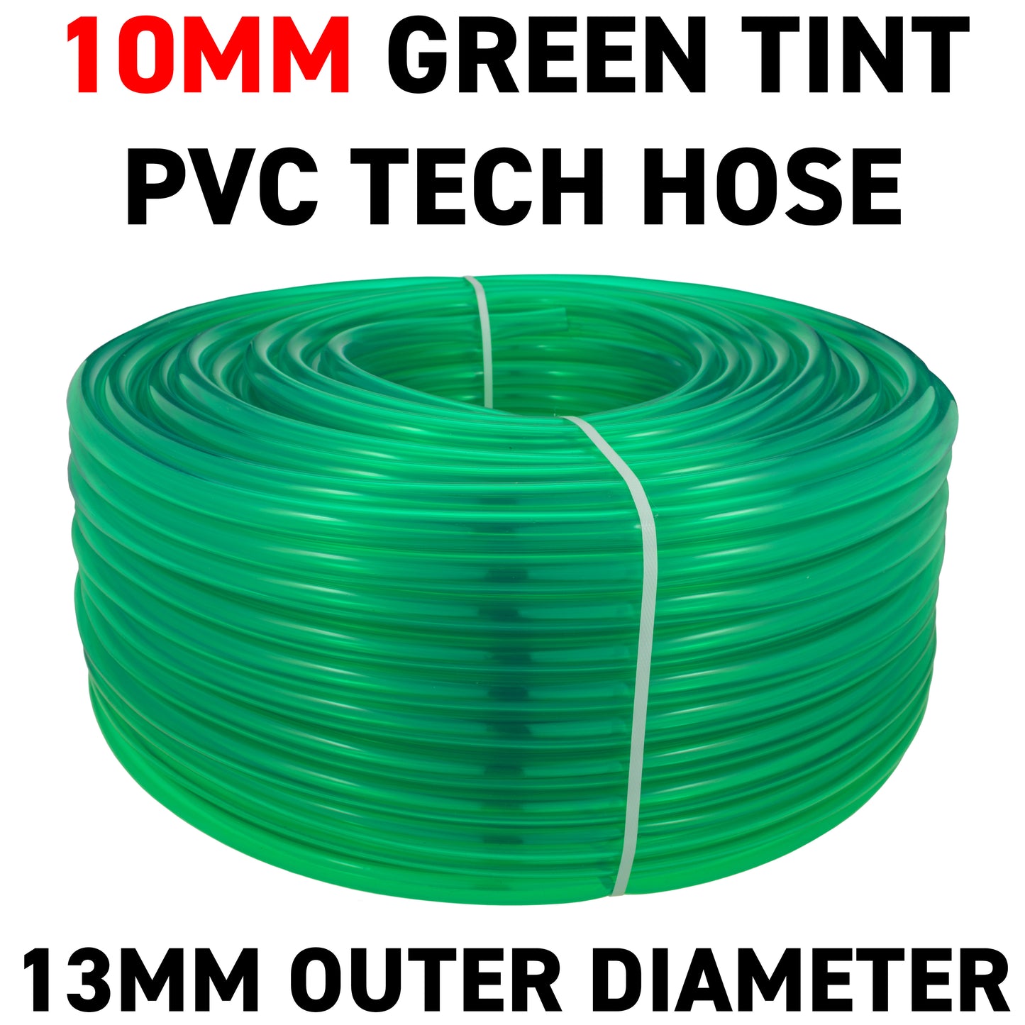 10mm Clear Green Tinted PVC Technical Hose
