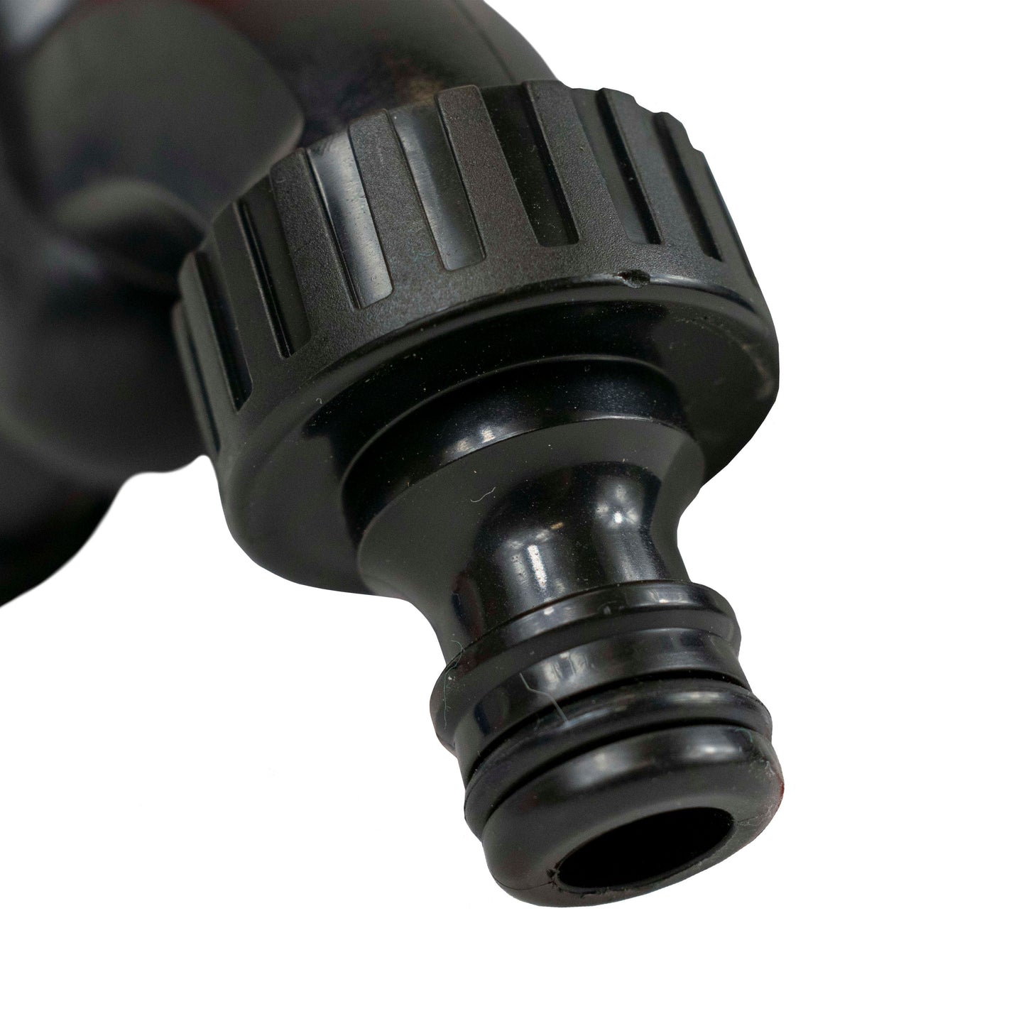Black Plastic Quick Connector Bib Tap, 1/2" BSP