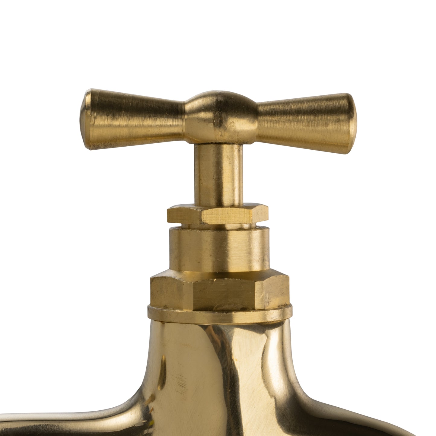 Polished Brass Barbed Bib Tap, 1/2" BSP x 13mm
