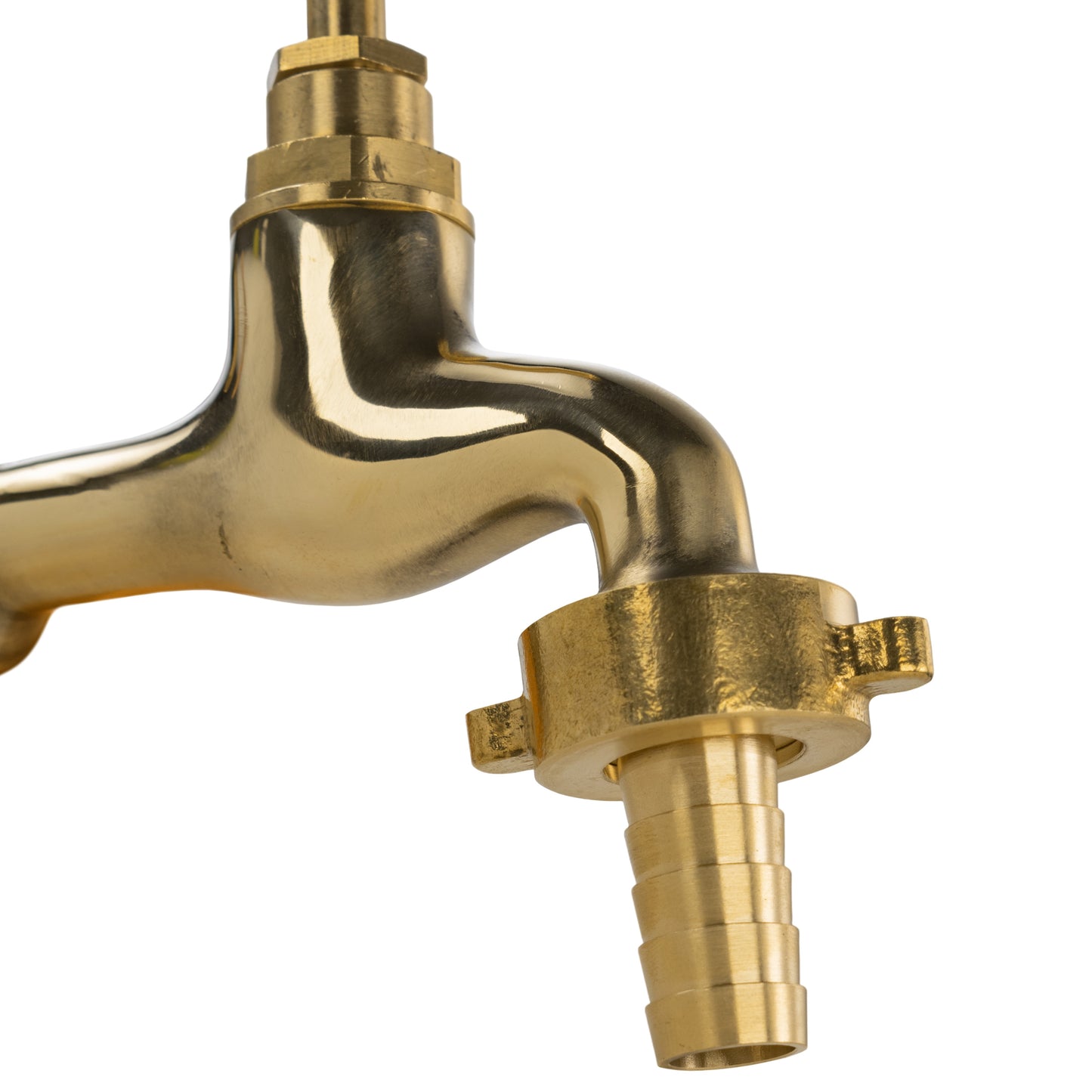 Polished Brass Barbed Bib Tap, 1/2" BSP x 19mm