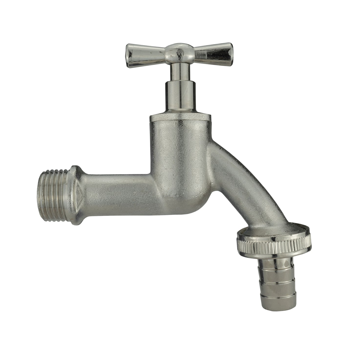 Nickel Plated Brass PP-Barb Bib Tap, 1/2" BSP