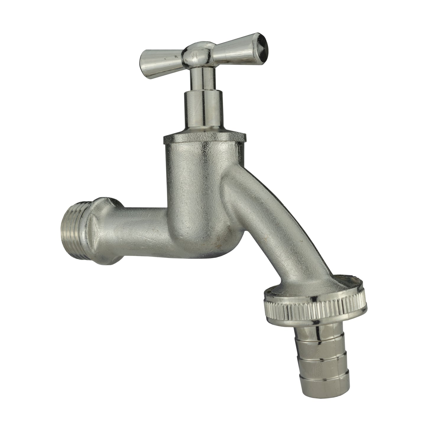 Nickel Plated Brass PP-Barb Bib Tap, 3/4" BSP