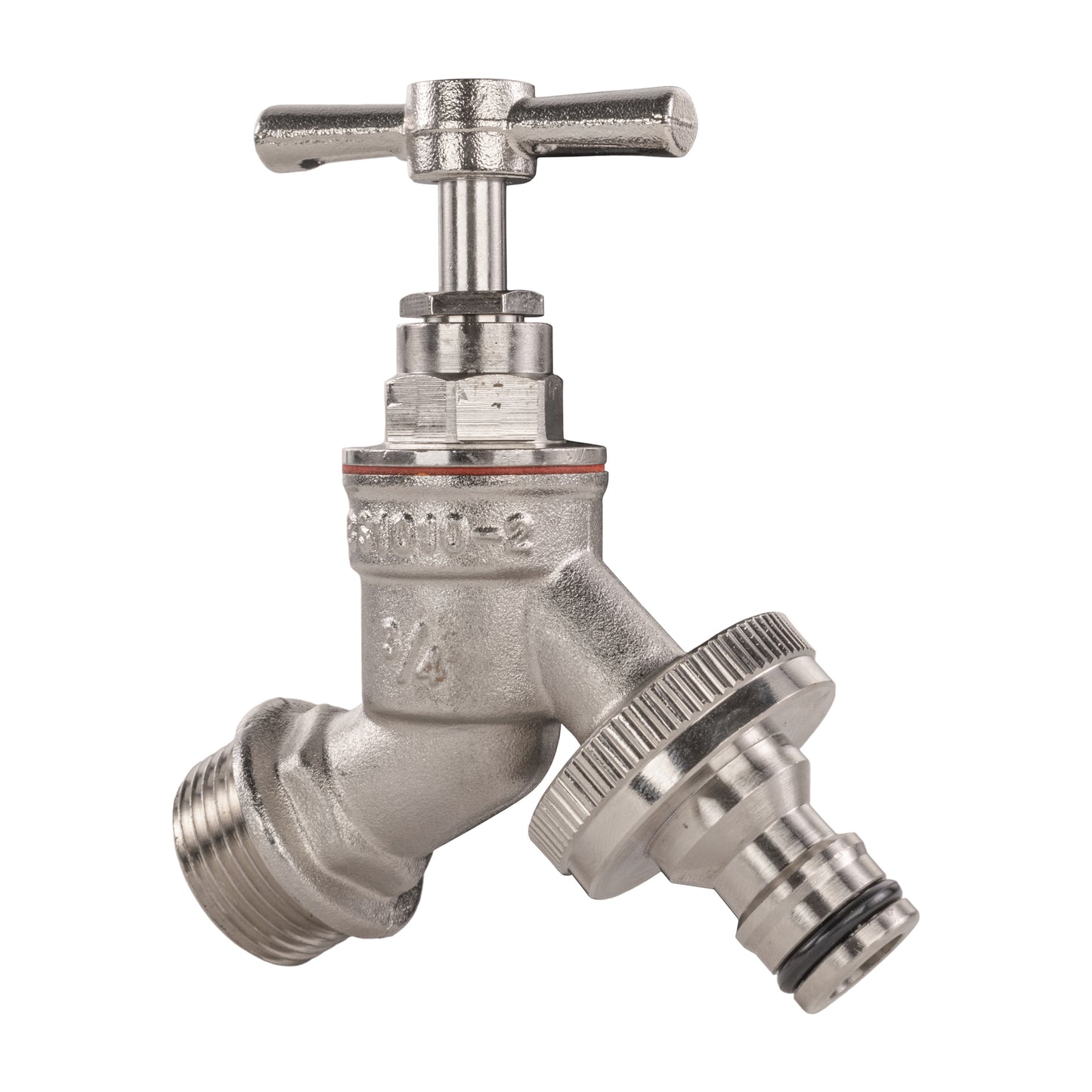 Nickel Plated Brass Quick Connector Bib Tap, 3/4" BSP
