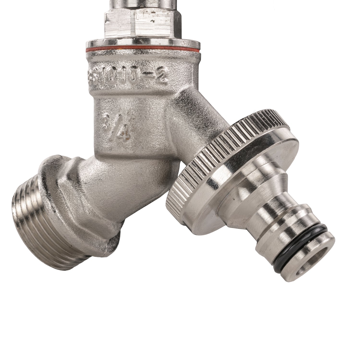 Nickel Plated Brass Quick Connector Bib Tap, 3/4" BSP