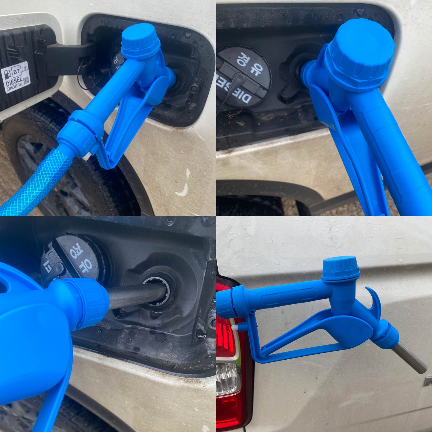 Blue Ad-Blue & Fuel Dispensing Nozzle for 3/4" Hose with Metal Tip
