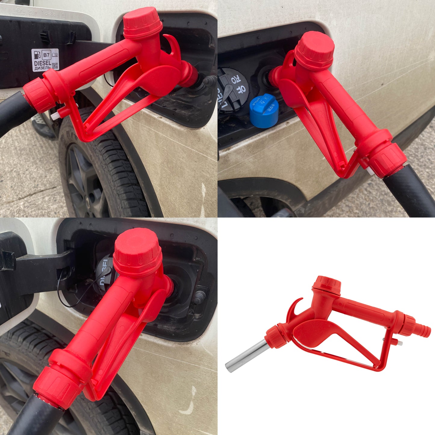 Red Ad-Blue & Fuel Dispensing Nozzle for 3/4" Hose with Metal Tip