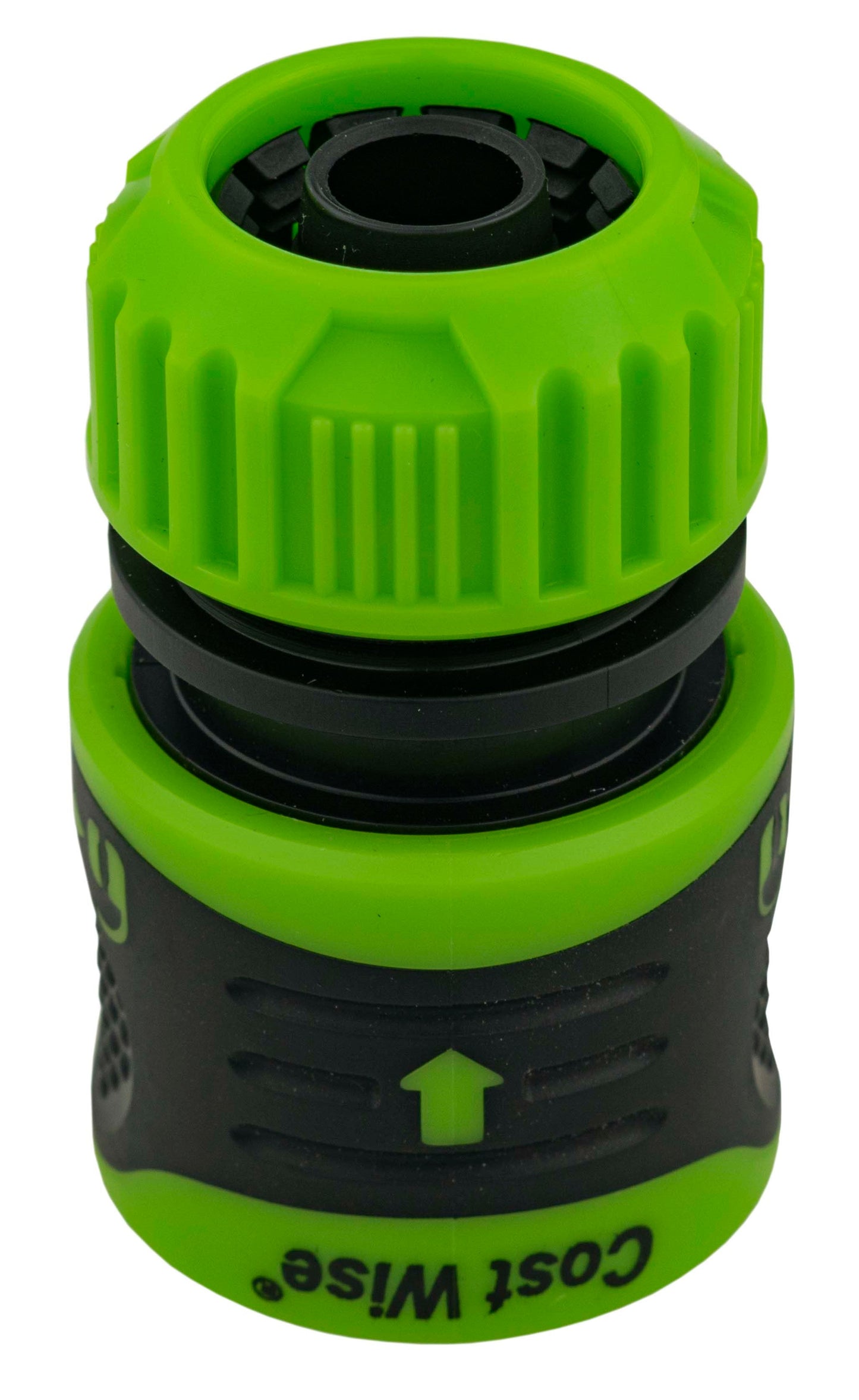 1/2" Female Hose Connector - Lockable Design, Green & Black