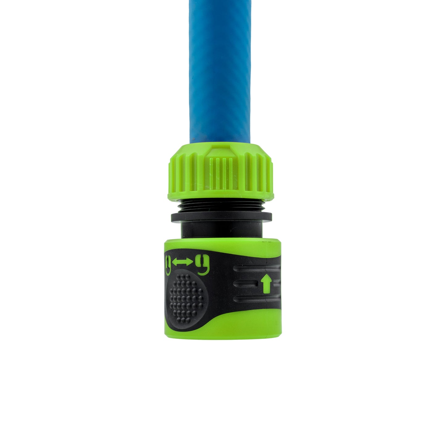 1/2" Female Hose Connector - Lockable Design, Green & Black