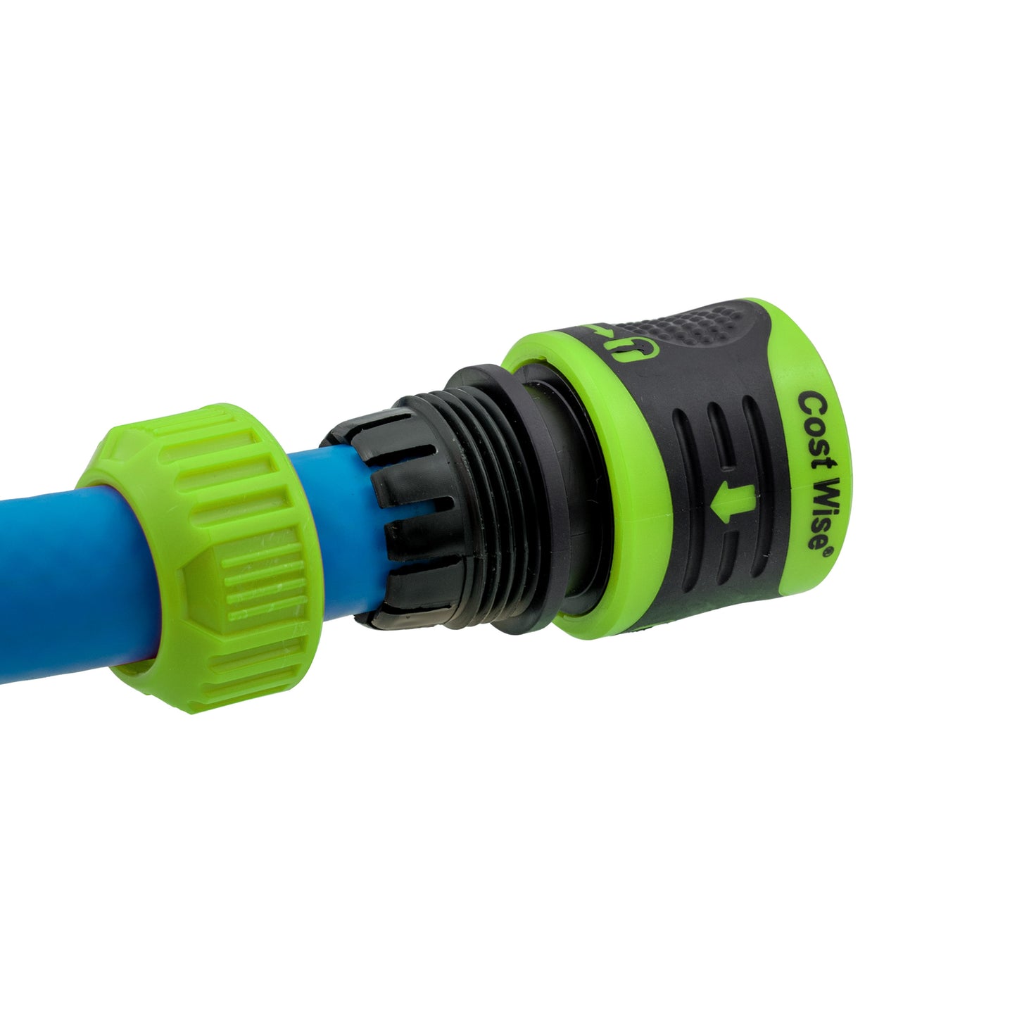 1/2" Female Hose Connector - Lockable Design, Green & Black
