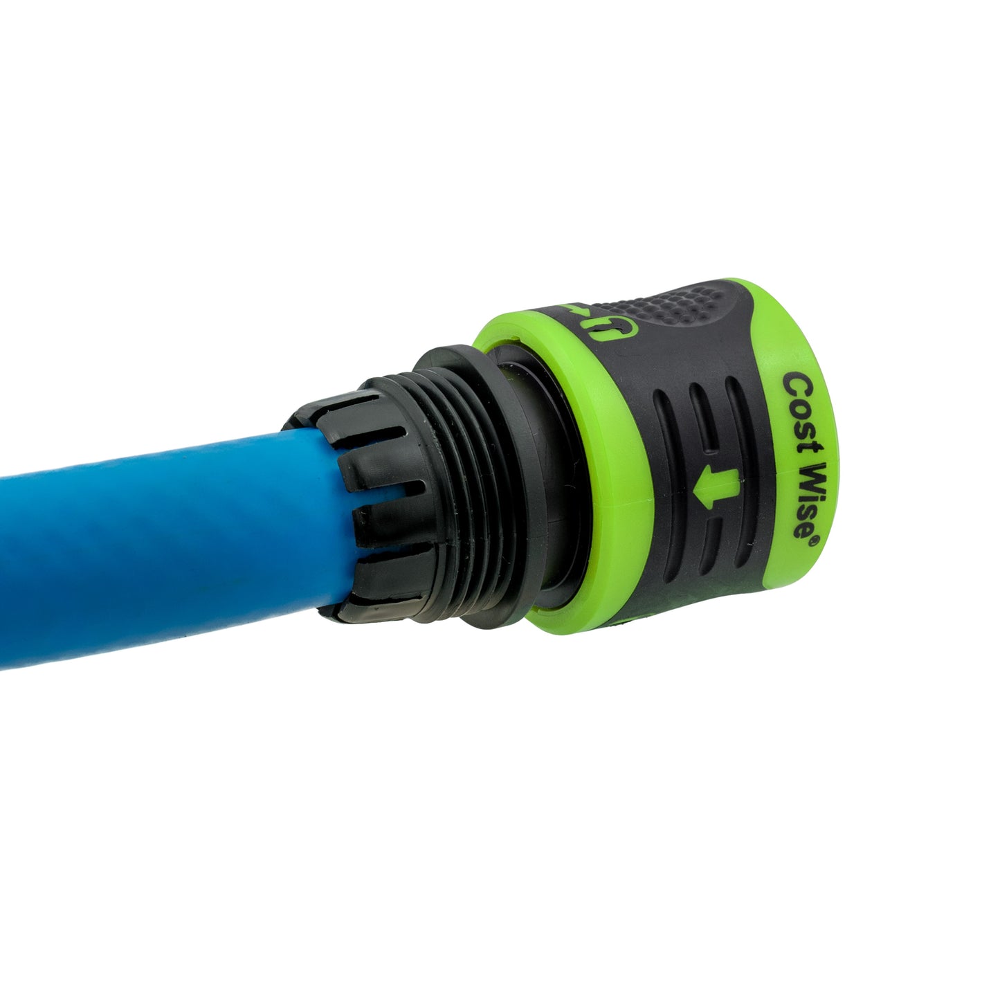 1/2" Female Hose Connector - Lockable Design, Green & Black