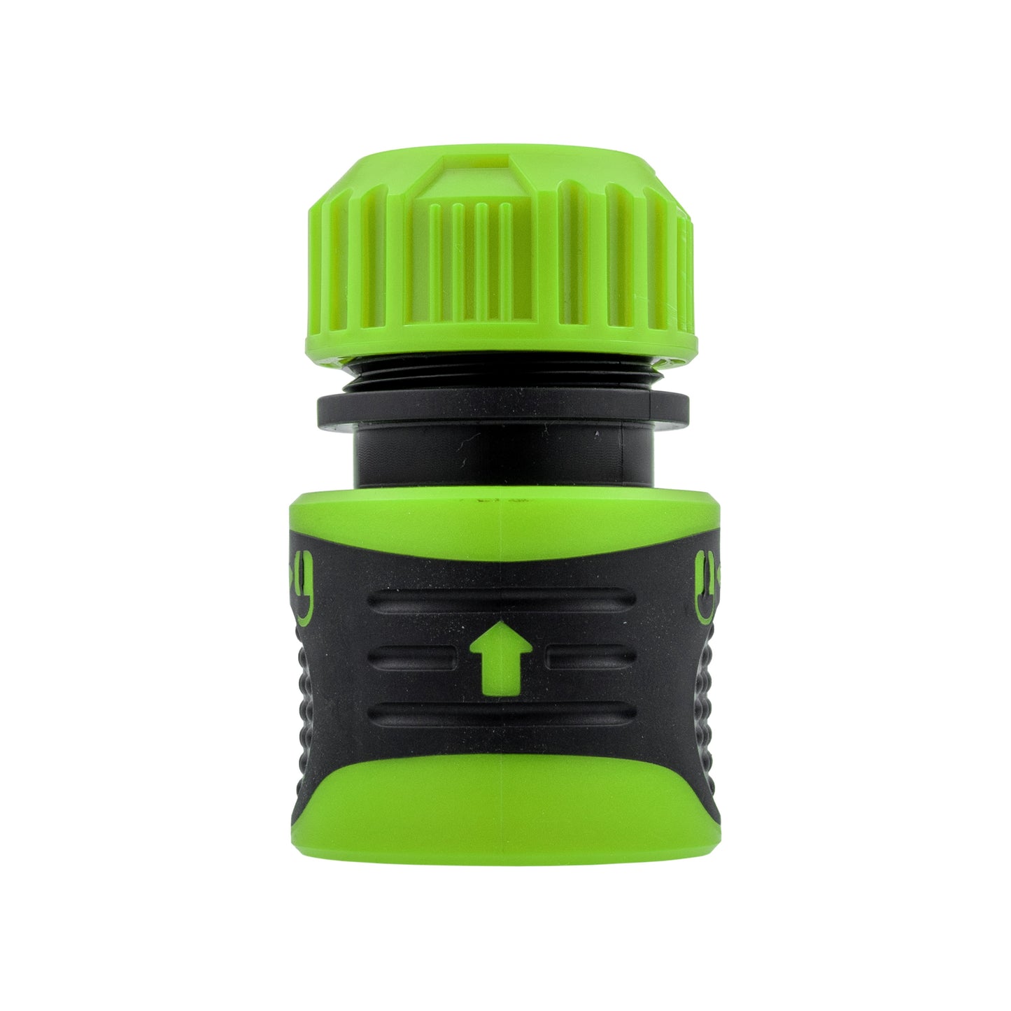 1/2" Female Hose Connector - Lockable Design, Green & Black