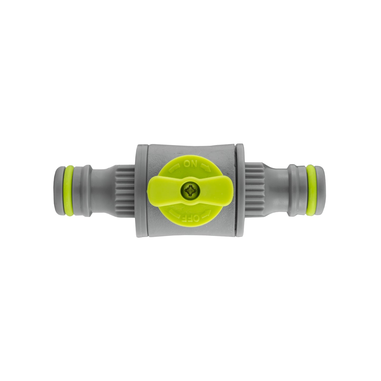 In-Line Valve with Double Male Quick Connector, Lime