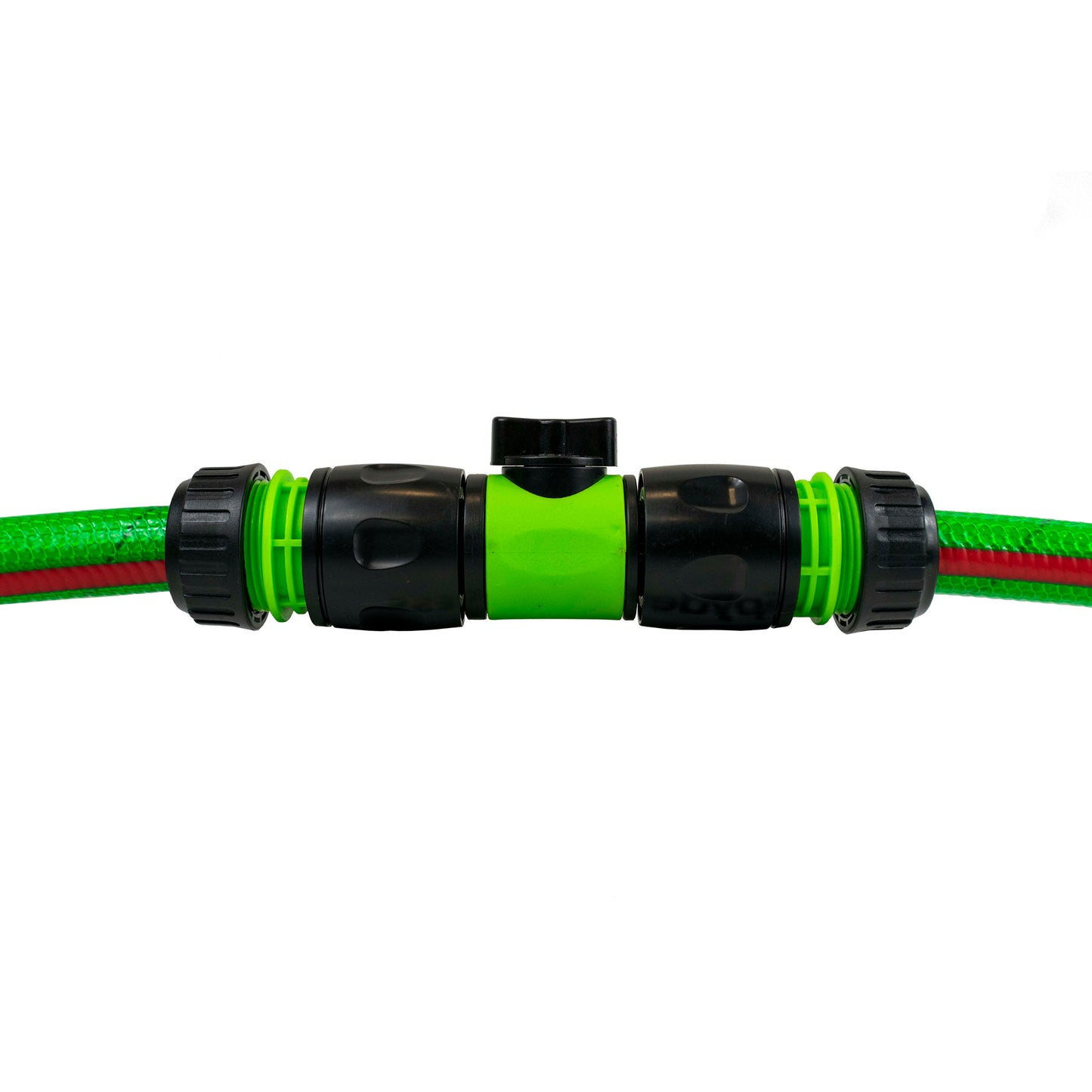 In-Line Valve with Quick Connectors - 6 Piece Set, Green & Black