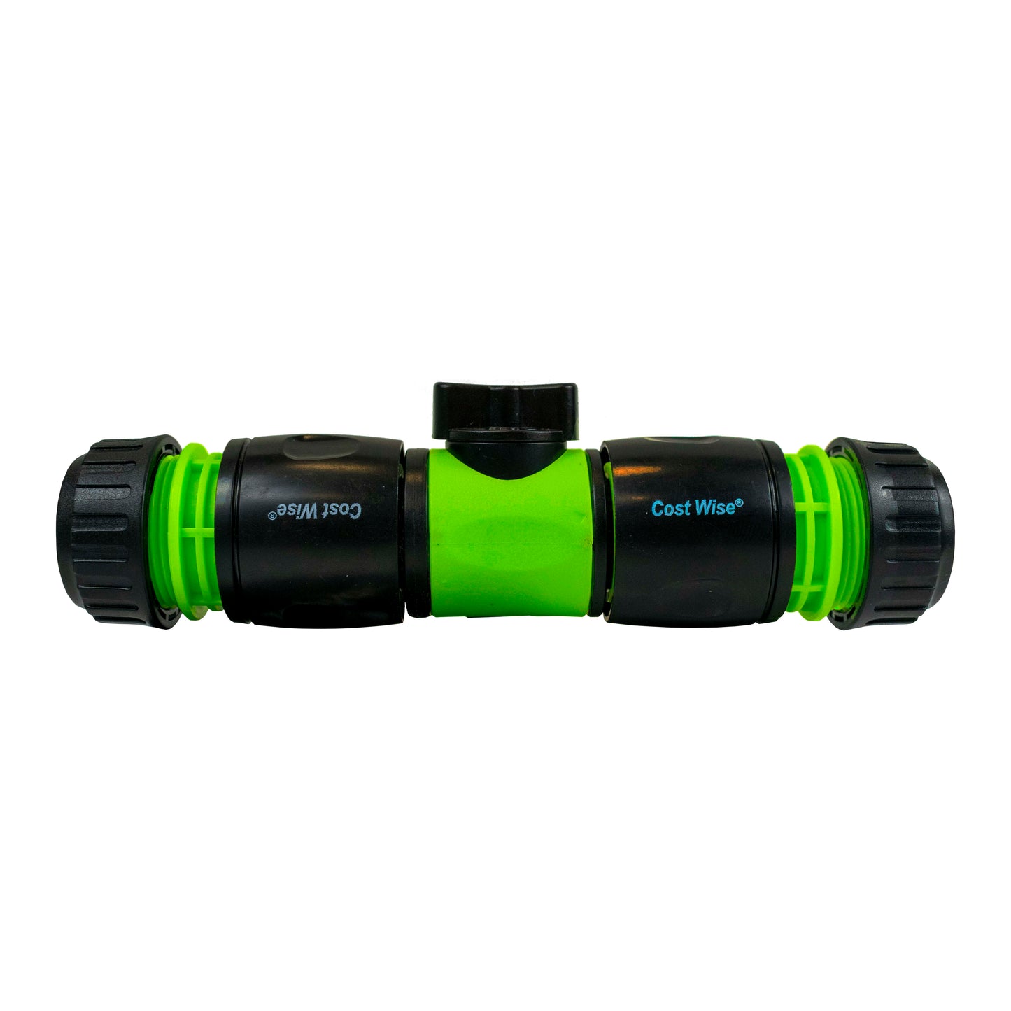 In-Line Valve with Quick Connectors - 6 Piece Set, Green & Black