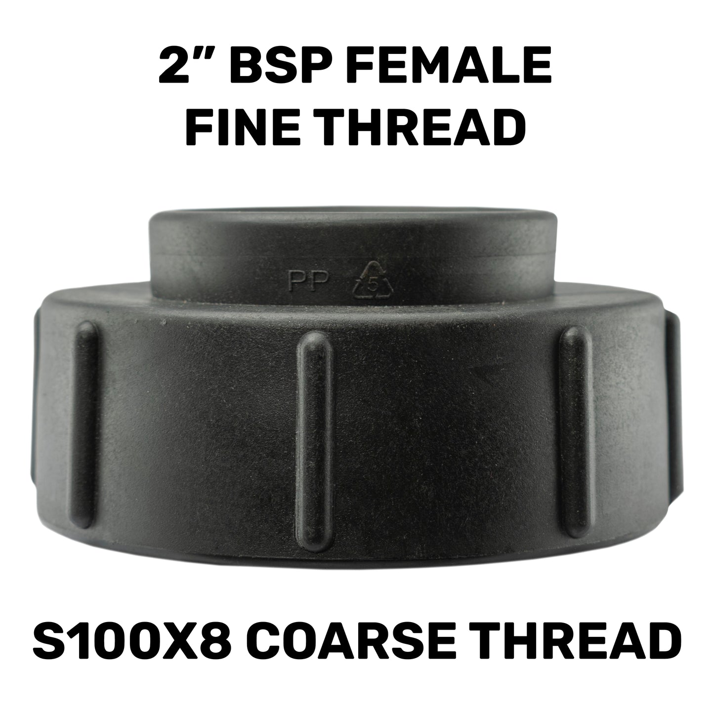S100X8 IBC Adapter Cap with 2" BSP Female Thread
